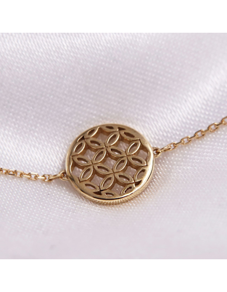 Bracelet - Motif Fleurs Or Jaune 2