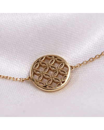 Bracelet - Motif Fleurs Or Jaune