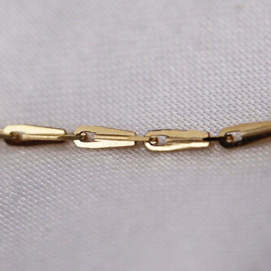 Chaine maille épis - or jaune