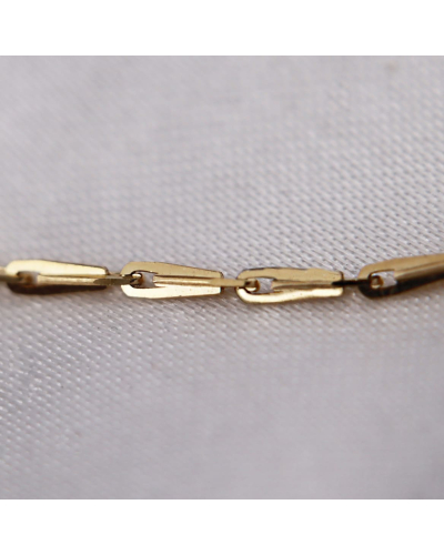 Chaine maille épis - or jaune