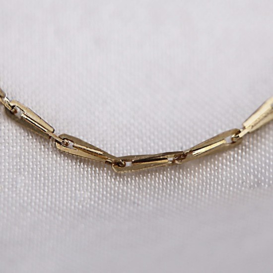 Chaine maille épis - or jaune