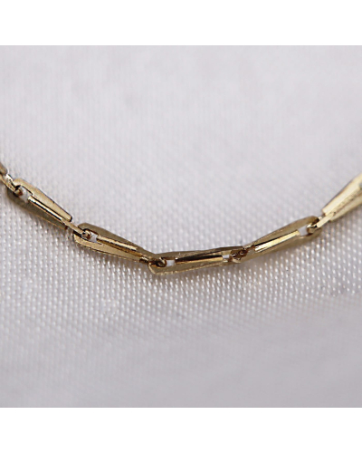 Chaine maille épis - or jaune