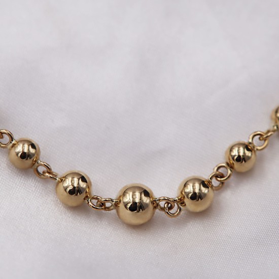 Collier boules  - or jaune