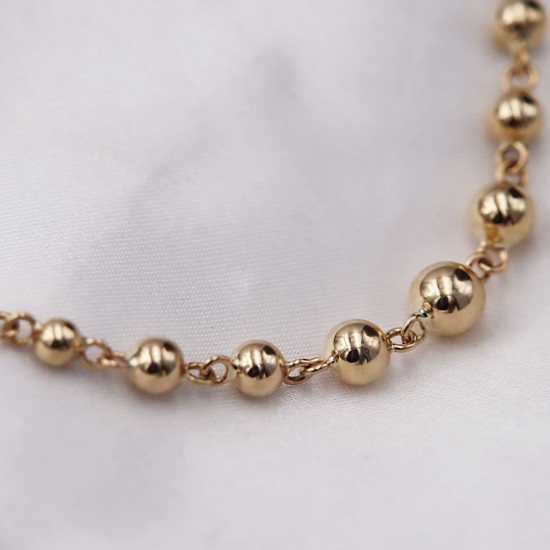 Collier boules  - or jaune