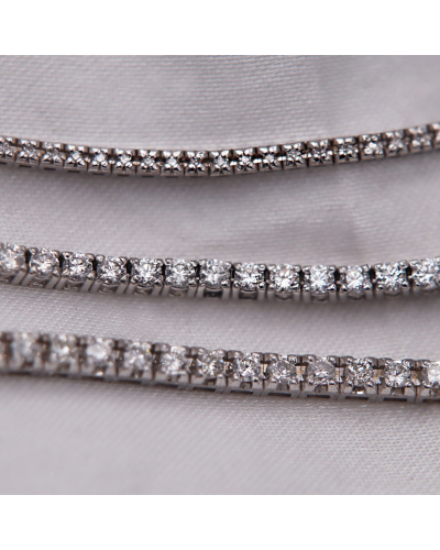 Rivière de diamants en or blanc 18 carats