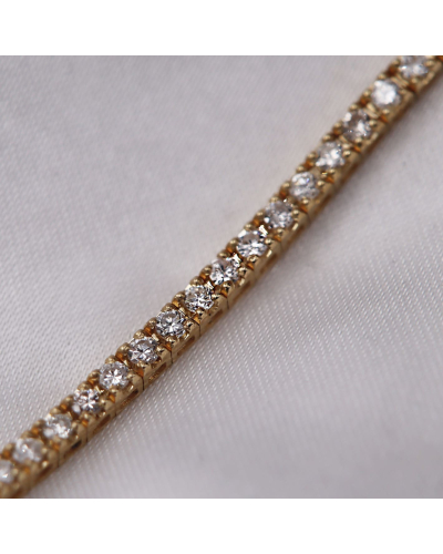 Rivière de diamants en or jaune 18 carats