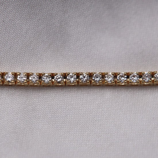 Rivière de diamants en or jaune 18 carats