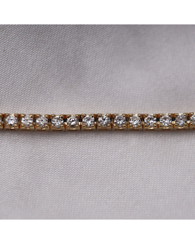 Rivière de diamants en or jaune 18 carats