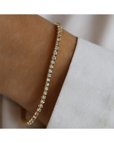 Rivière de diamants en or jaune 18 carats