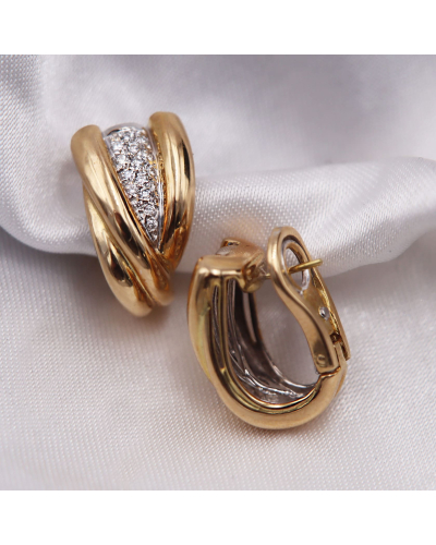 Boucles d'oreilles dormeuses diamants