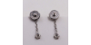 Boucles d'oreilles pendantes diamants or blanc
