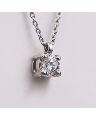 Collier diamant rond