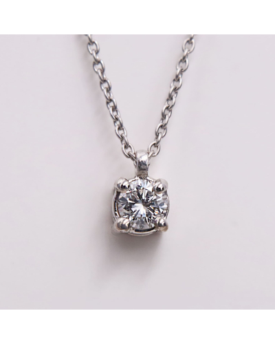 Collier diamant rond
