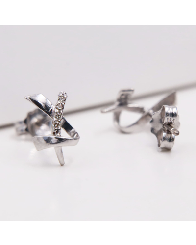 Boucles d'oreilles puces diamants