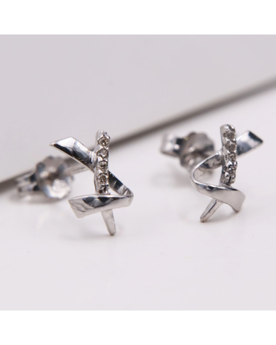 Boucles d'oreilles puces diamants