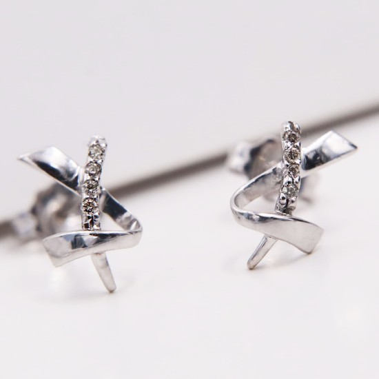 Boucles d'oreilles puces diamants
