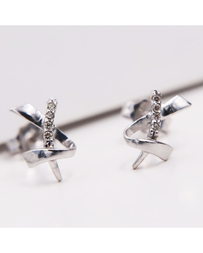 Boucles d'oreilles puces diamants