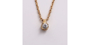 Collier or jaune diamant 0.10cts
