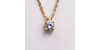 Collier or jaune diamant 0.15cts