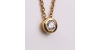 Collier or jaune diamant 0.23cts