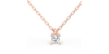 collier diamant princesse en or rose 18k