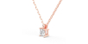 collier diamant princesse en or rose 18k