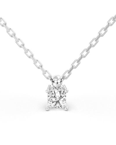 collier diamant princesse en or blanc 18k