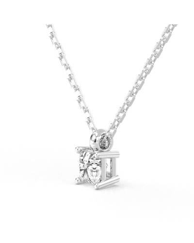 collier diamant princesse en or blanc 18k