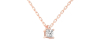 collier diamant princesse en or rose 18k