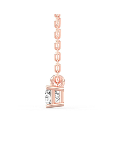 collier diamant princesse en or rose 18k
