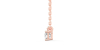collier diamant princesse en or rose 18k