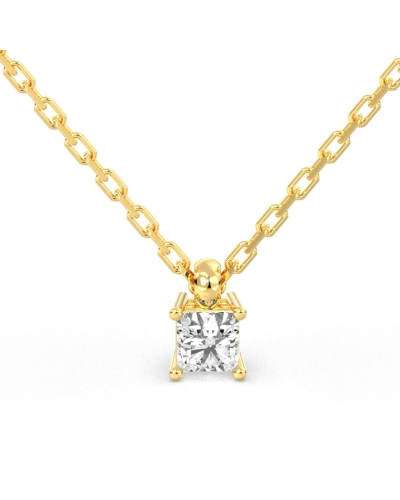 collier diamant princesse en or jaune 18k