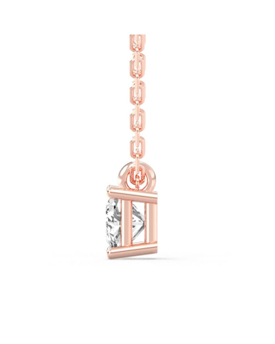 collier diamant princesse en or rose 18k