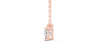 collier diamant princesse en or rose 18k