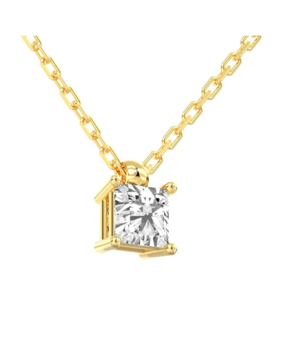 collier diamant princesse en or jaune 18k