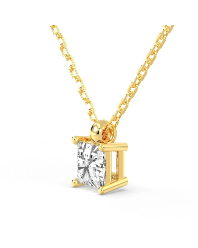 collier diamant princesse en or jaune 18k