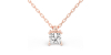 collier diamant princesse en or rose 18k
