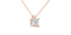 collier diamant princesse en or rose 18k