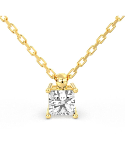 collier diamant princesse en or jaune 18k