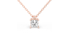 collier diamant princesse en or rose 18k