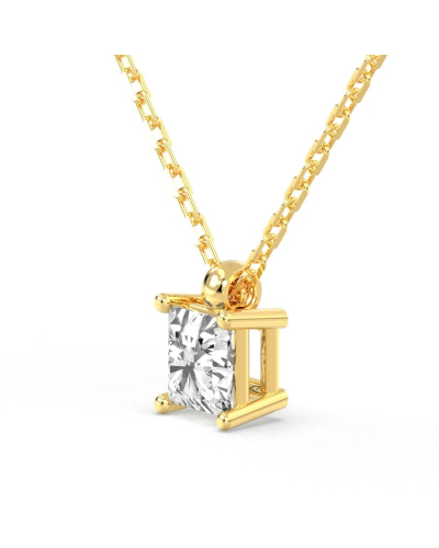collier diamant princesse en or jaune 18k