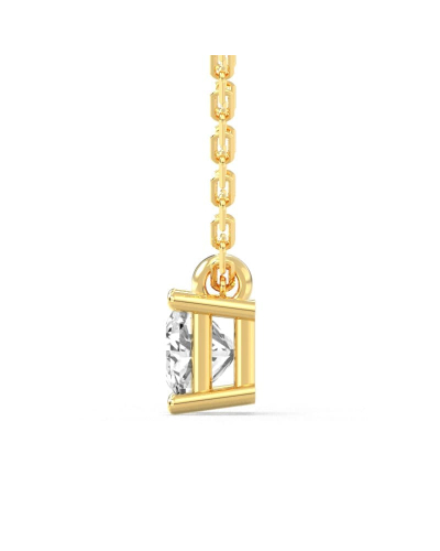 collier diamant princesse en or jaune 18k