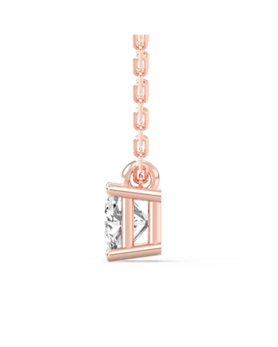 collier diamant princesse en or rose 18k