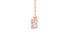 collier diamant princesse en or rose 18k