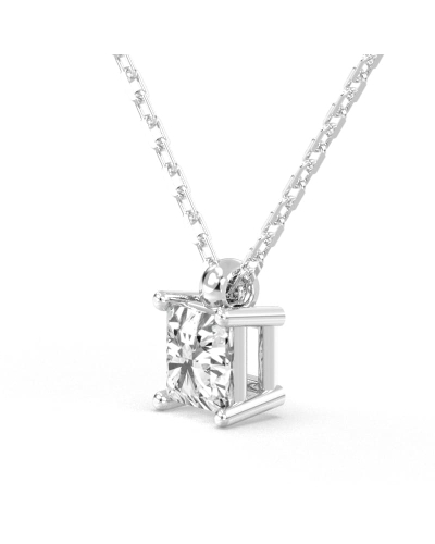 collier diamant princesse en or blanc 18k