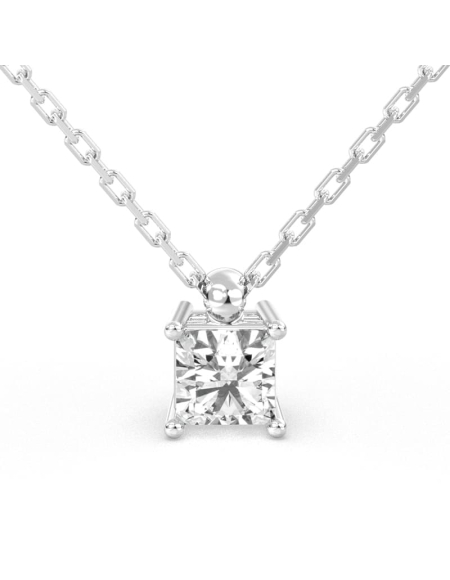 collier diamant princesse en or jaune 18k 2