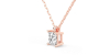 collier diamant princesse en or rose 18k
