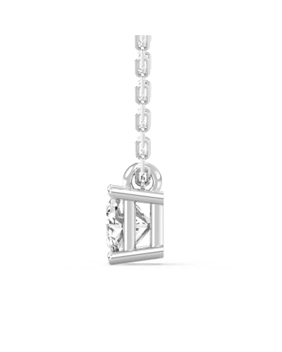 collier diamant princesse en or blanc 18k