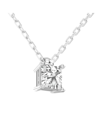 collier diamant princesse en or blanc 18k