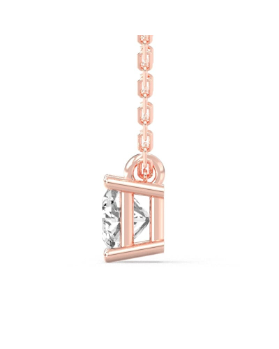 collier diamant princesse en or rose 18k
